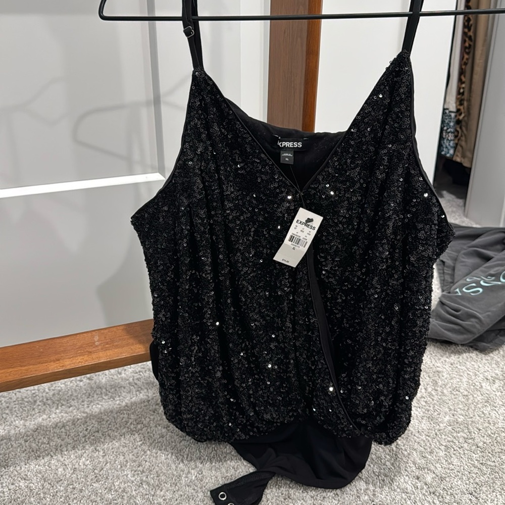 Sequin express bodysuit